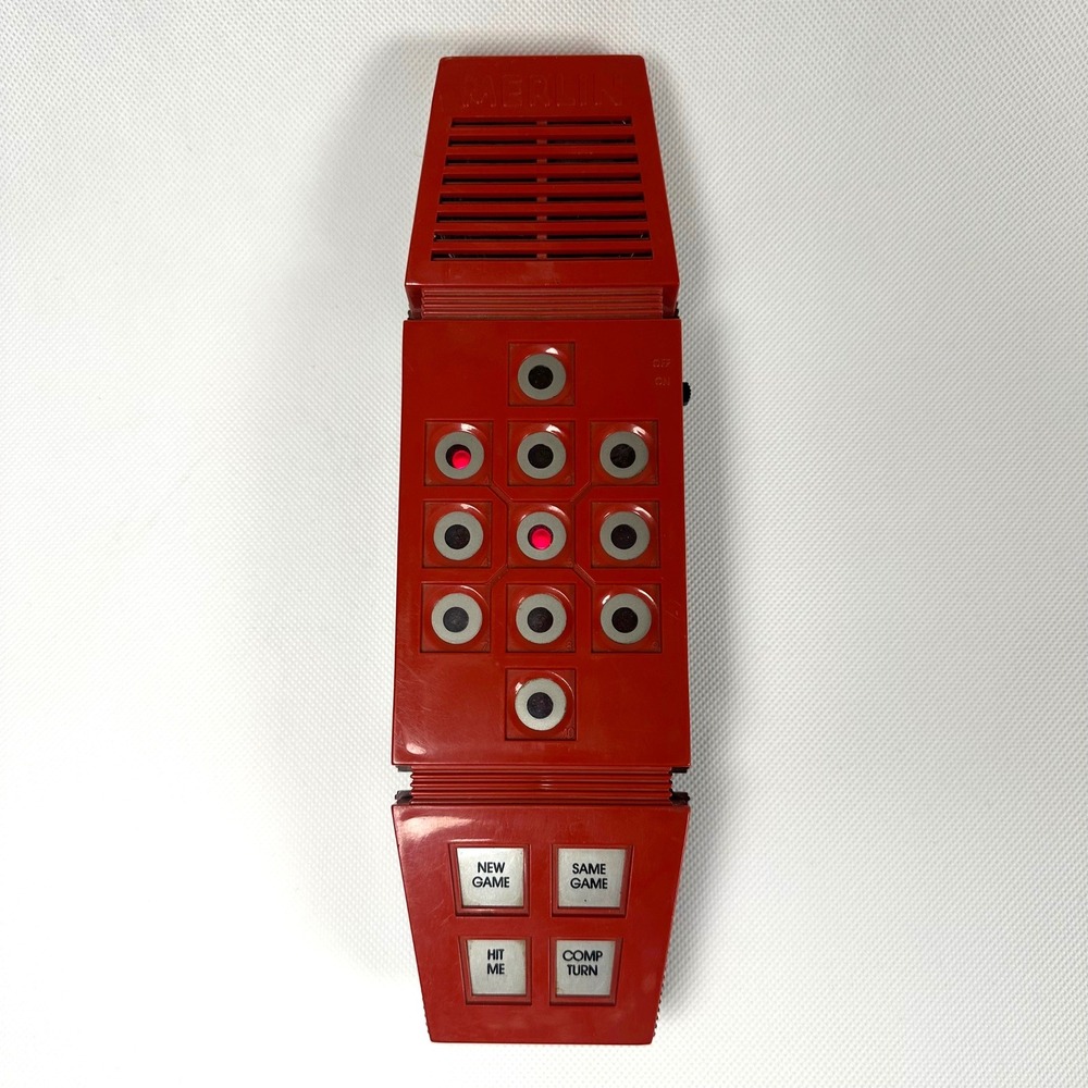 Vintage 1978 Merlin The Electronic Wizard Handheld Game Parker Brothers Red